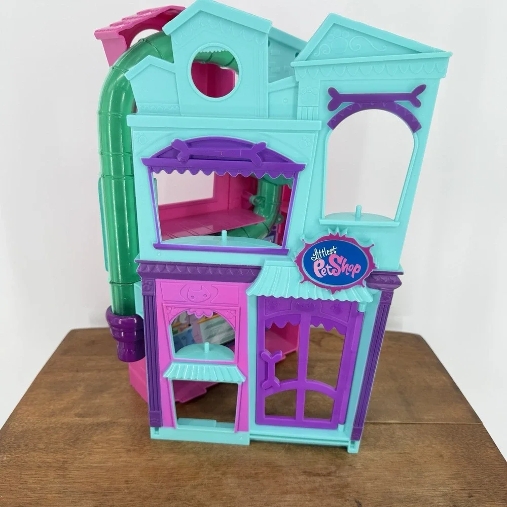 Littlest Pet Shop Pet Playset Storefront Slide Tube Hamster‎ Wheel 2012